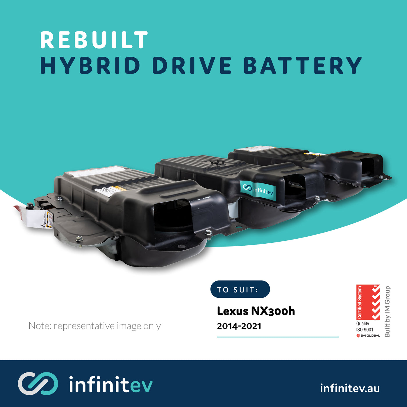 Infinitev Rebuilt Replacement  Hybrid Battery to suit Lexus NX300h (2014-2021)
