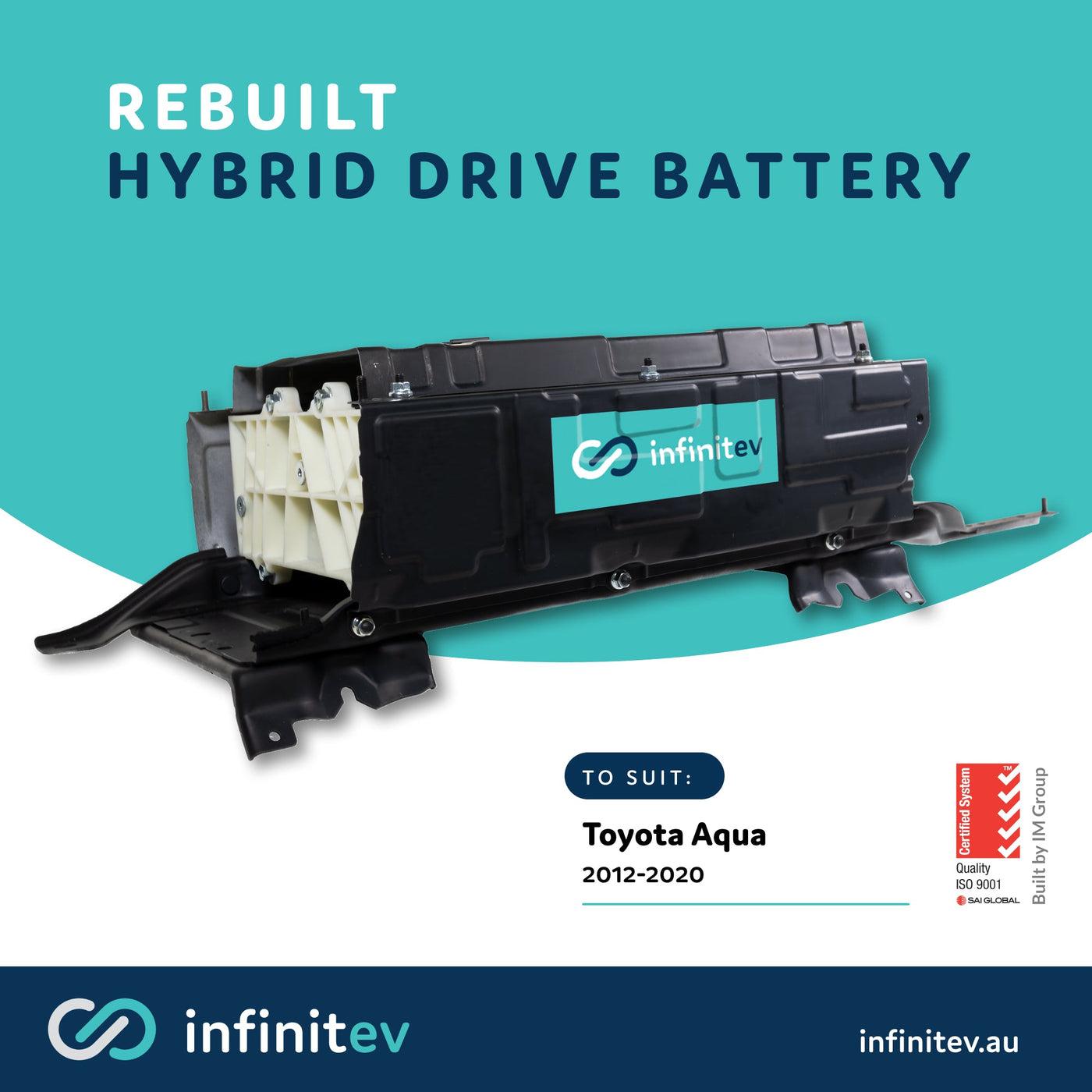 Infinitev New Replacement Hybrid Battery to suit Toyota Prius Aqua (NHP10, 2012-2020)