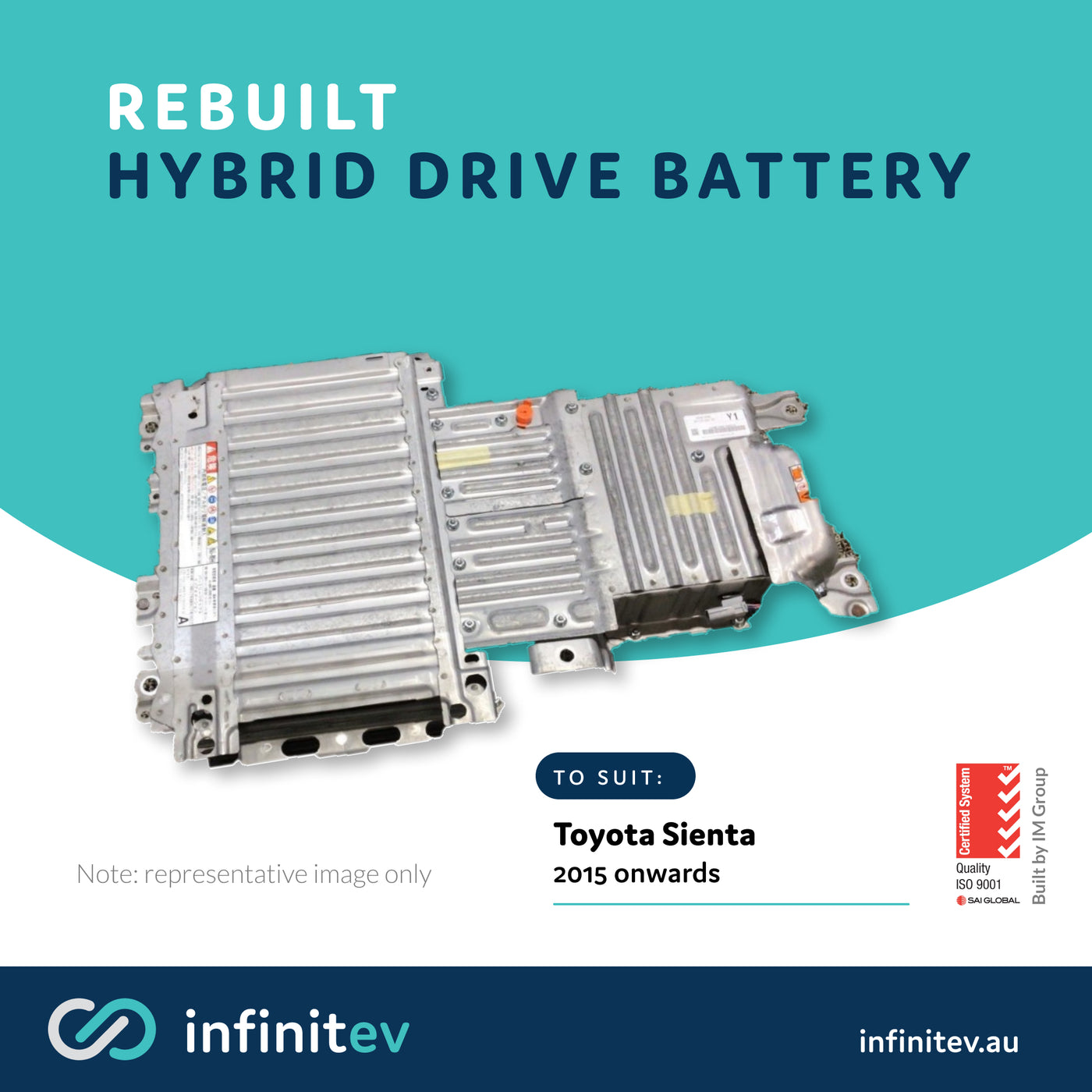 Infinitev New Replacement Hybrid Battery to suit Toyota Sienta Hybrid (2015 onwards)