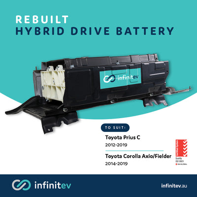 Infinitev Rebuilt Replacement  Hybrid Battery to suit Toyota Prius C (NHP10, 2012-2020)